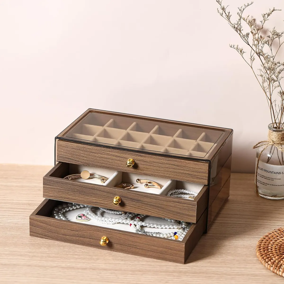 Multi-Layer Wooden Jewelry Box