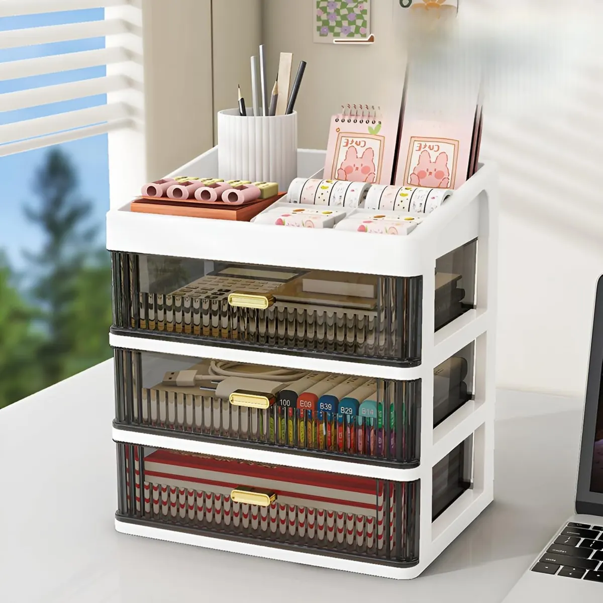 Dust-proof Desk Organizer Box